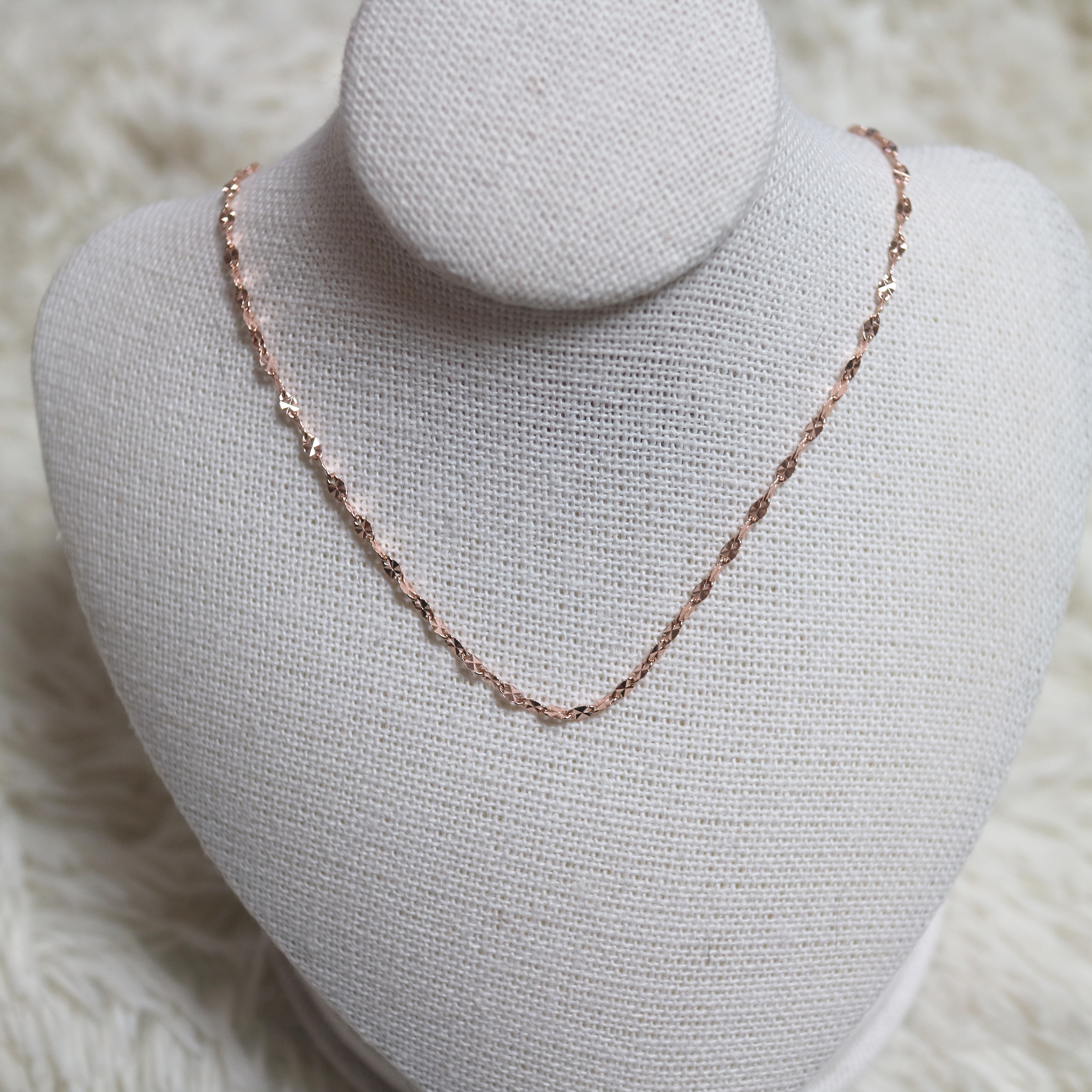 Chain Cube Choker Necklace 31 + 5cm 20's Girl&#