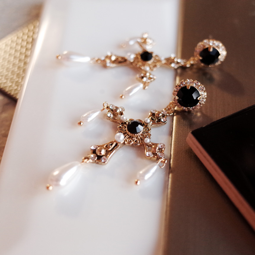 Byzantine Bold Cross Earrings Stylish Unique Desig