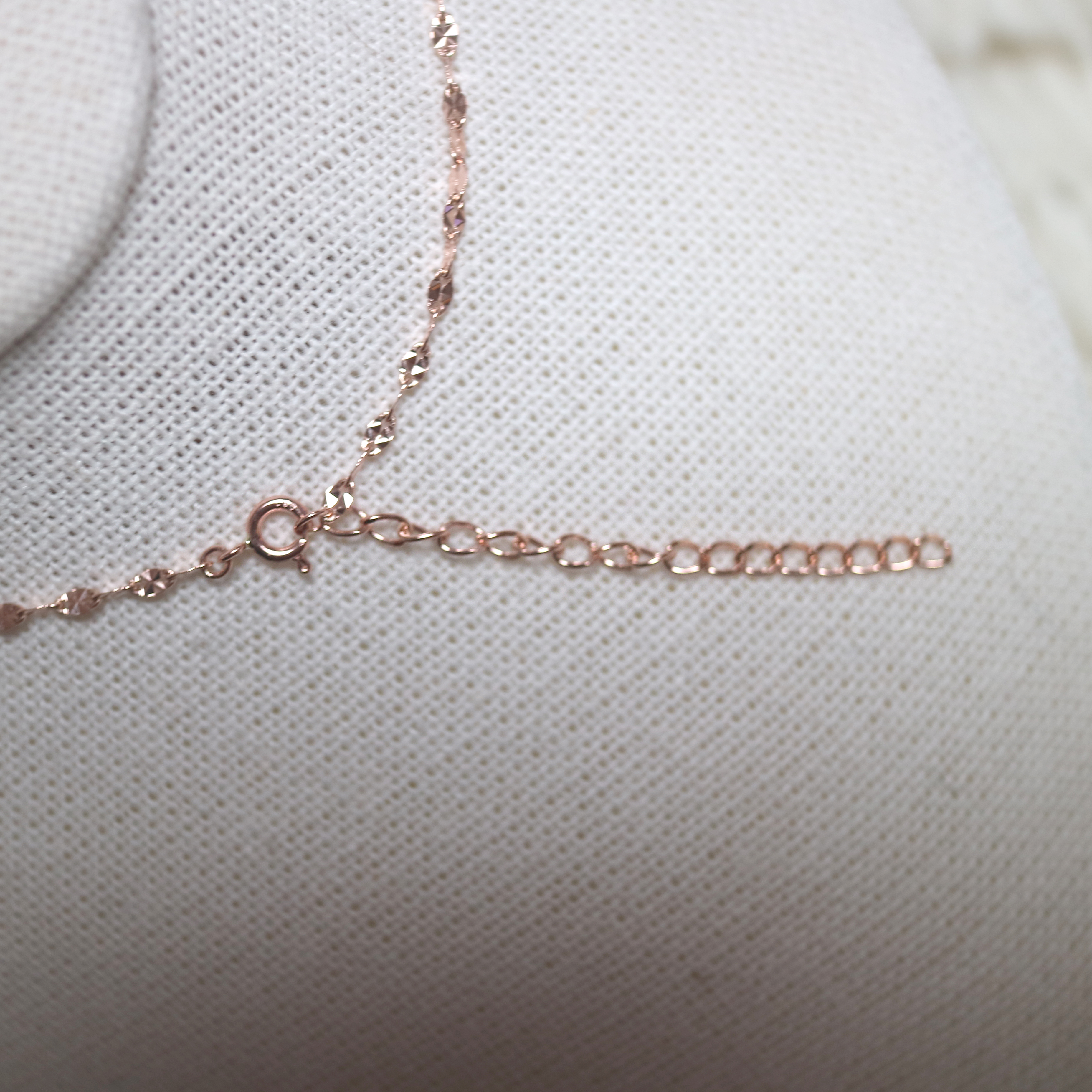 Chain Cube Choker Necklace 31 + 5cm 20's Girl&#