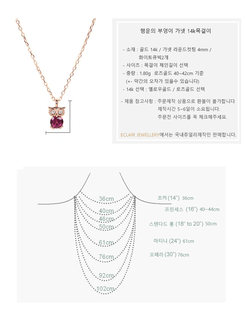 January Birthstone Lucky Owl Garnet Necklace Wife 