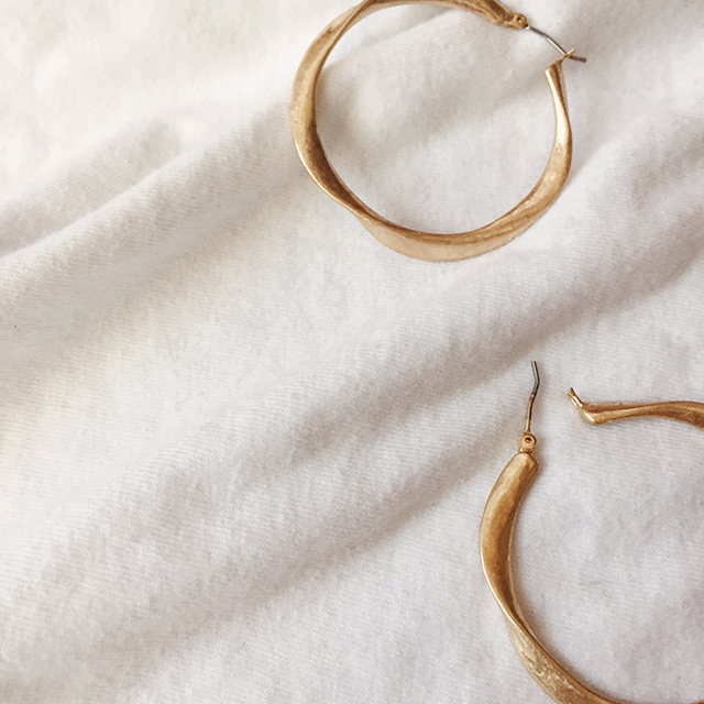 Tie Antique Gold Ring Earrings Titanium Point New 