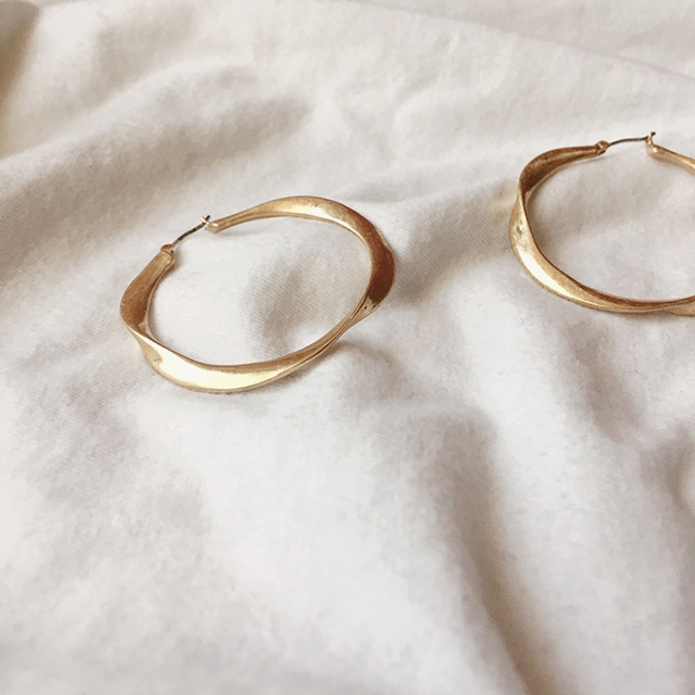 Tie Antique Gold Ring Earrings Titanium Point New 