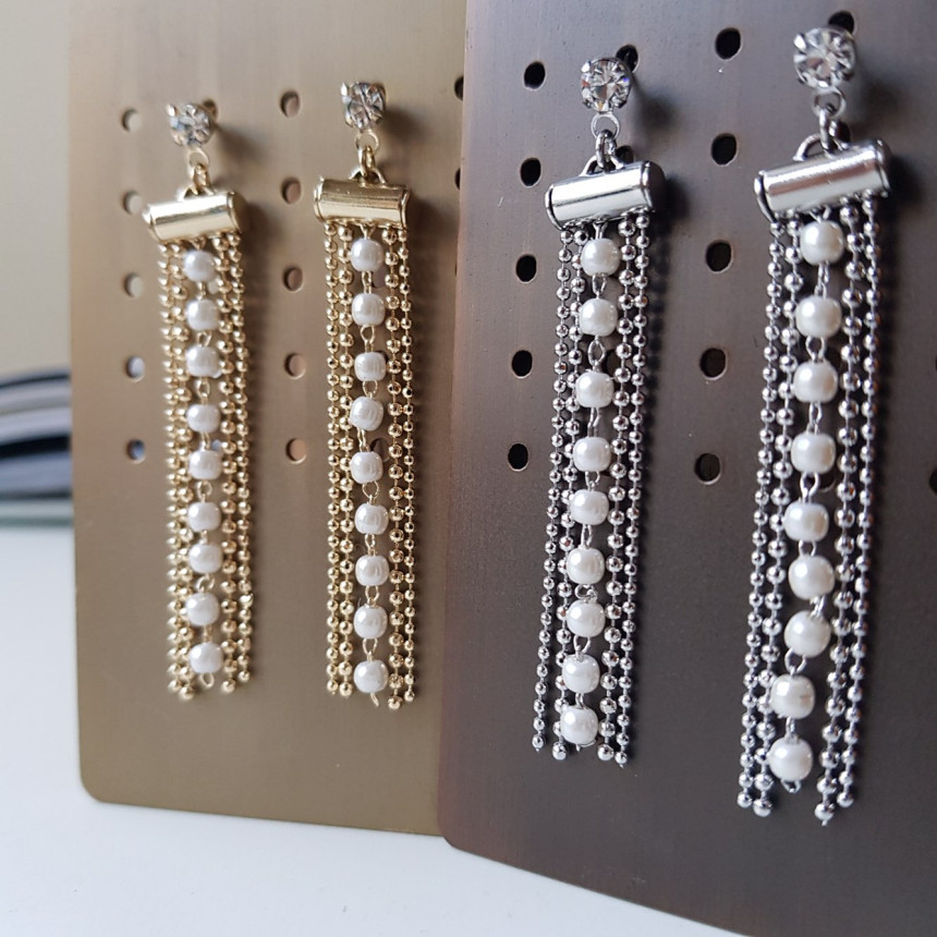 Garni cubic pearl drop earrings Daily coordination