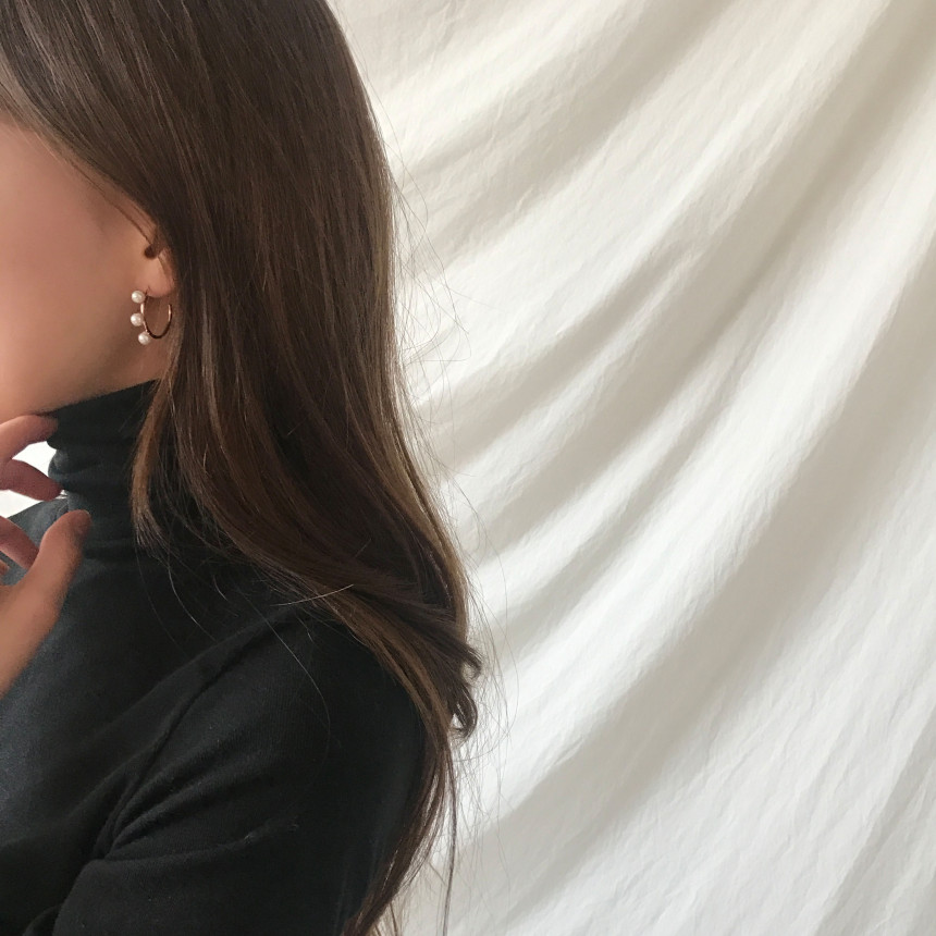 Dos Pearl Circle Earring Date Look Women's Earr