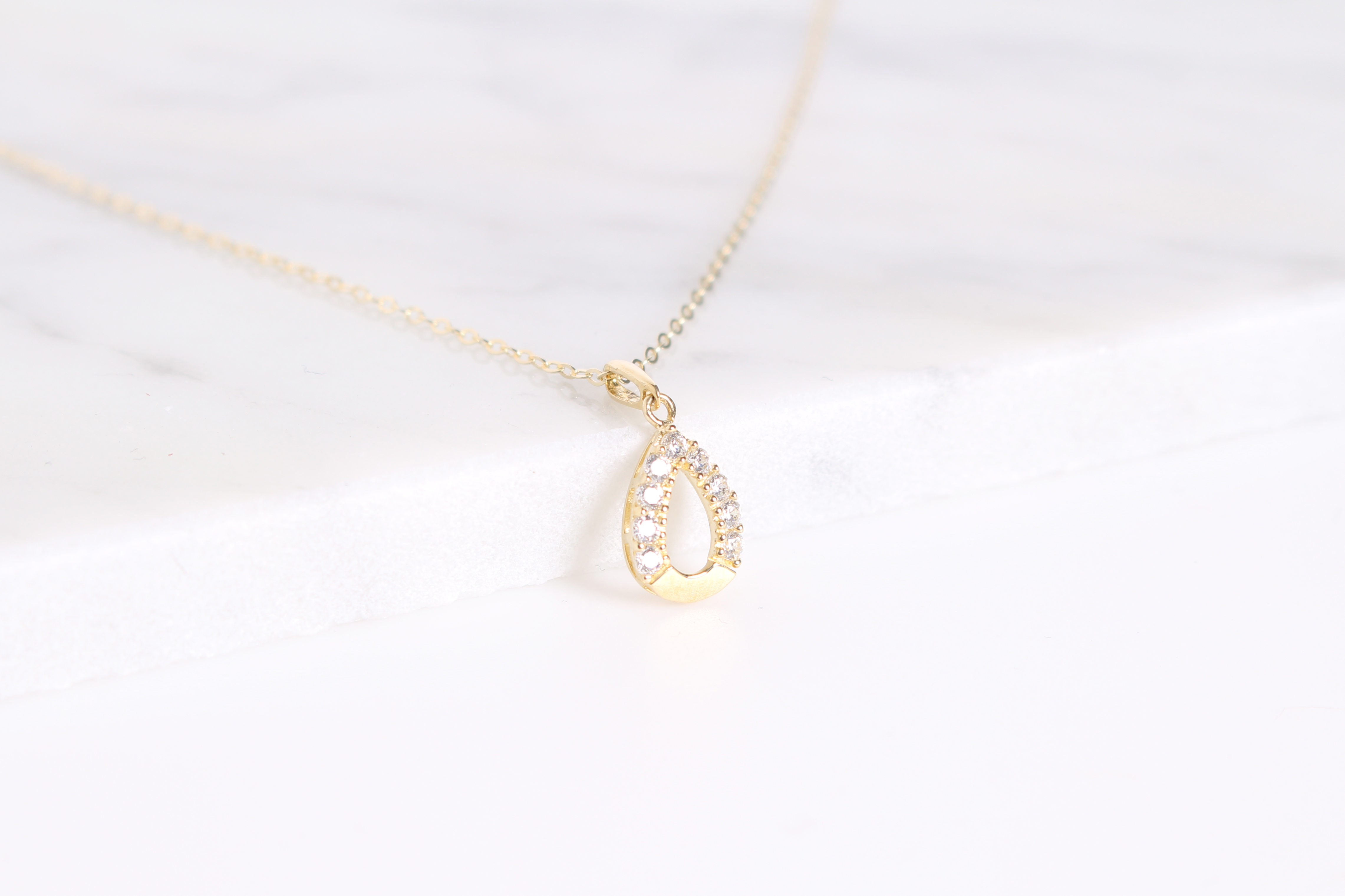 Daily 14K gold 14K gold necklace Women's Cubic 