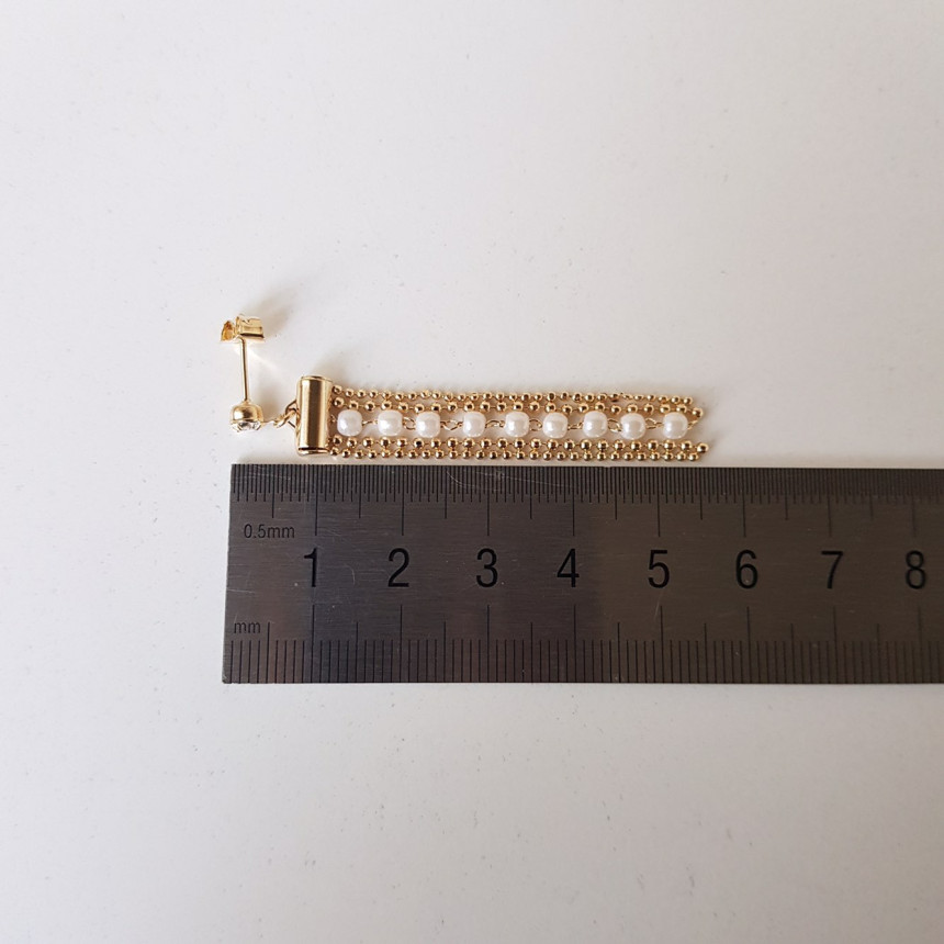 Garni cubic pearl drop earrings Daily coordination