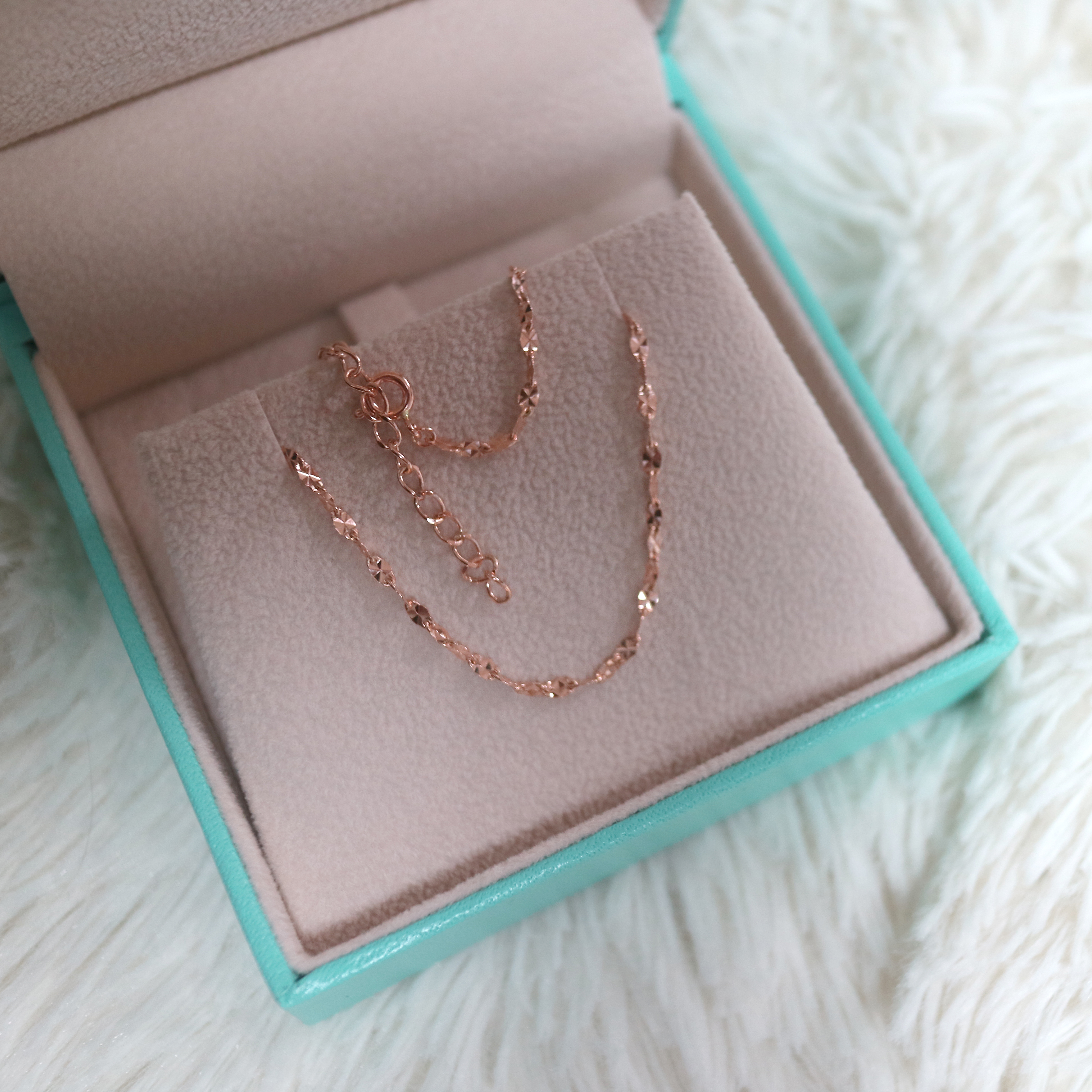 Chain Cube Choker Necklace 31 + 5cm 20's Girl&#