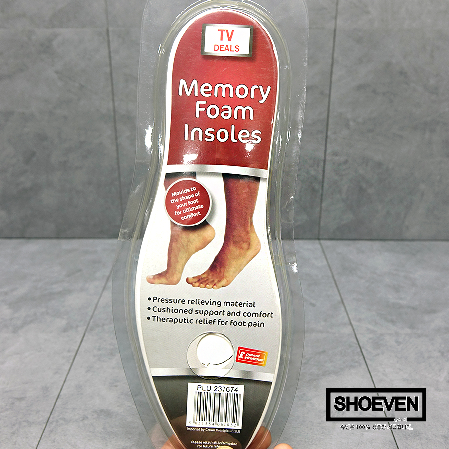 Memory Foam Insoles Pillow height Insole Unisex Pu