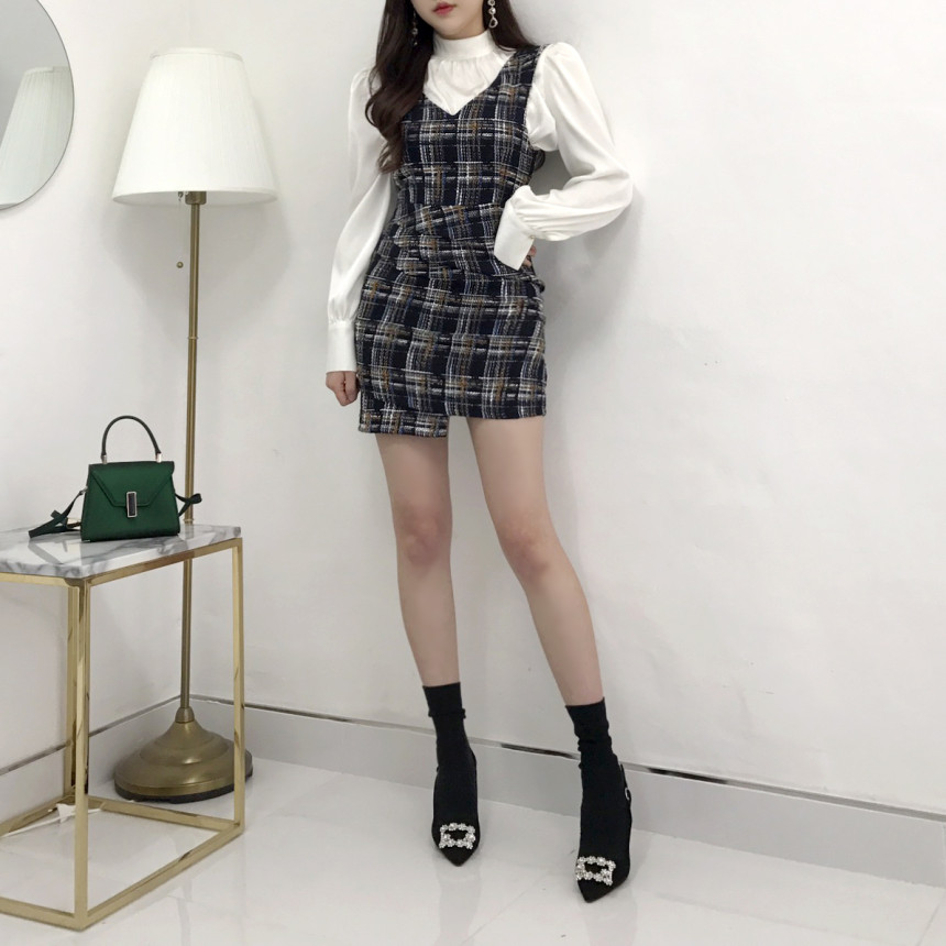 Black Crystal Cubic Drop Earrings Earrings Pearl F