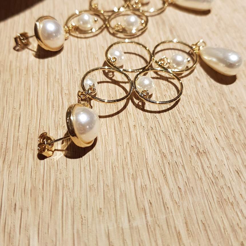 Queen Pearl Drop Earrings Classic Look Glam Sexy M