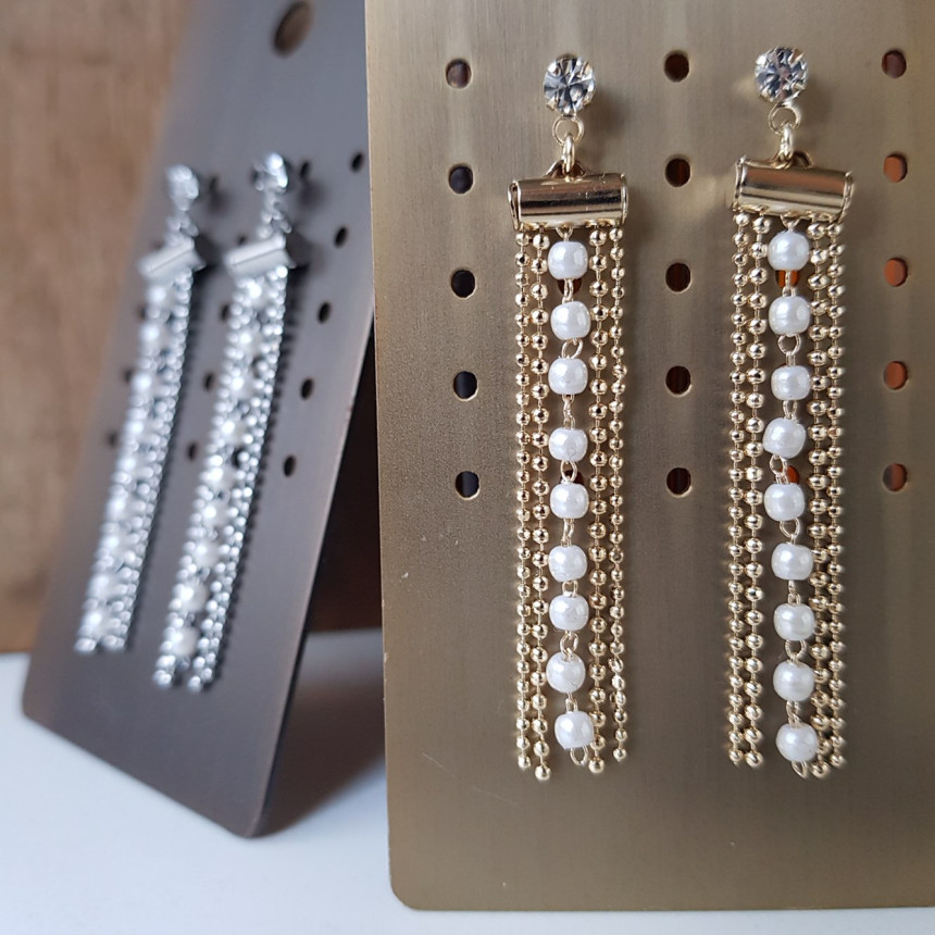 Garni cubic pearl drop earrings Daily coordination