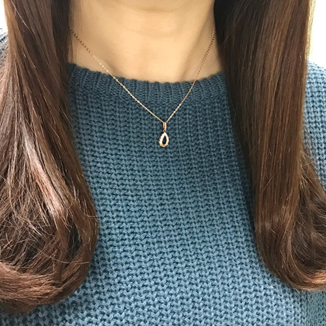 Daily 14K gold 14K gold necklace Women's Cubic 