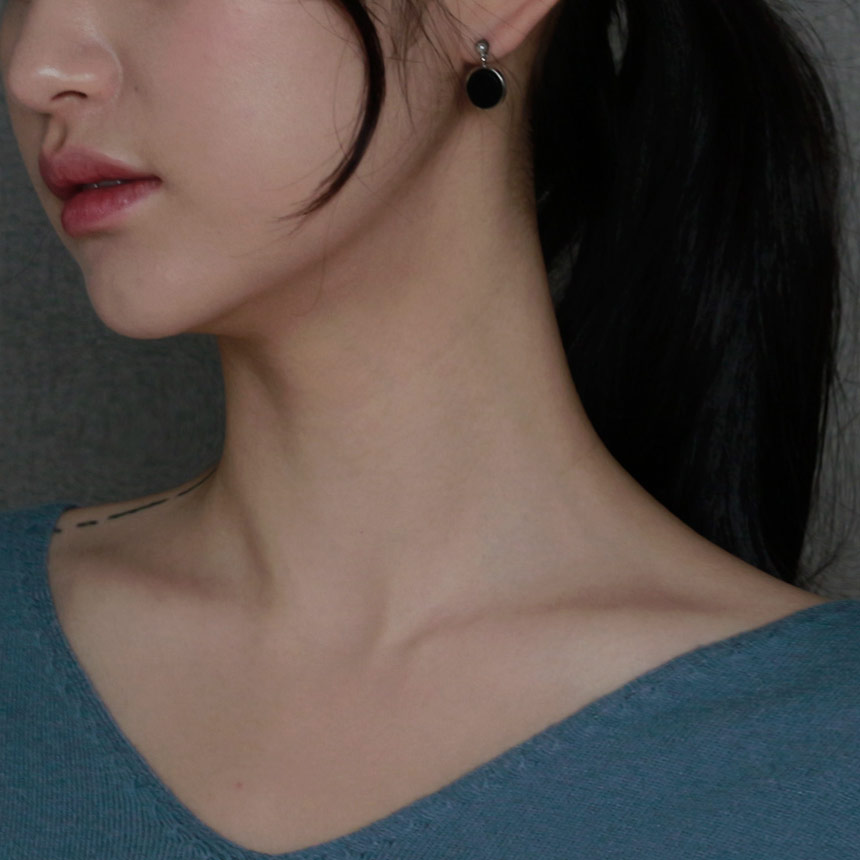 Black Velvet Mini Earrings Set Bold Modern Cubic D