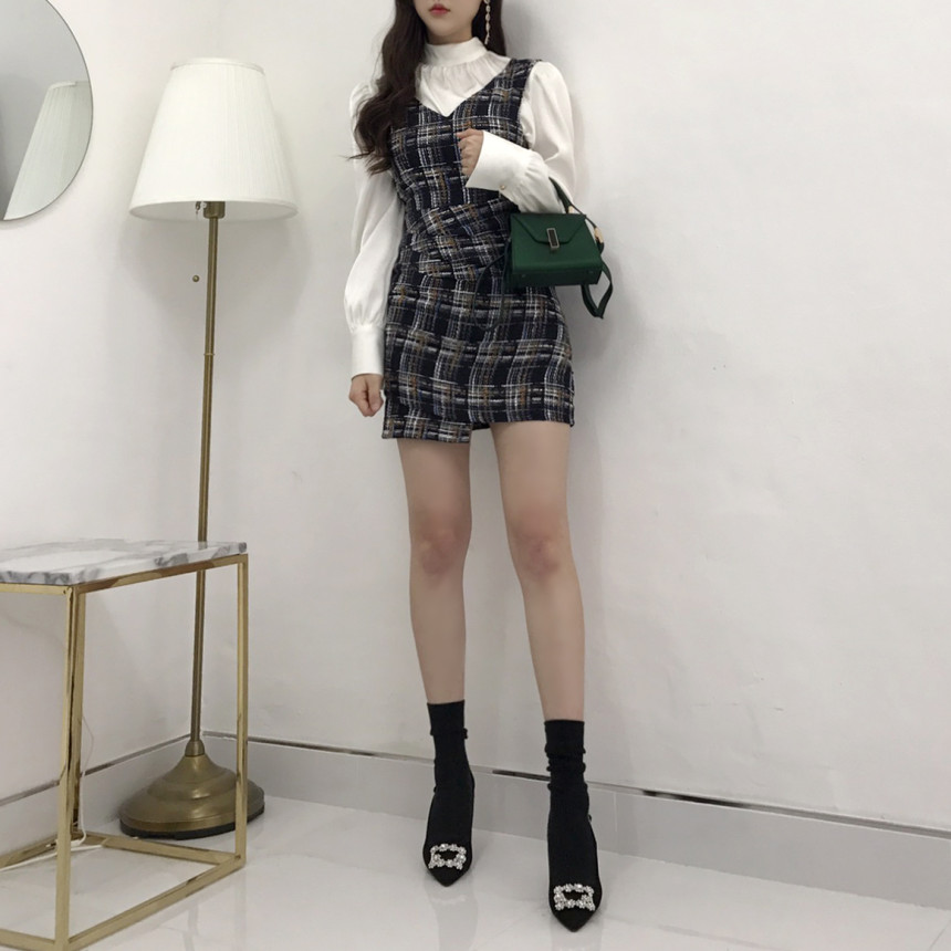 Black Crystal Cubic Drop Earrings Earrings Pearl F