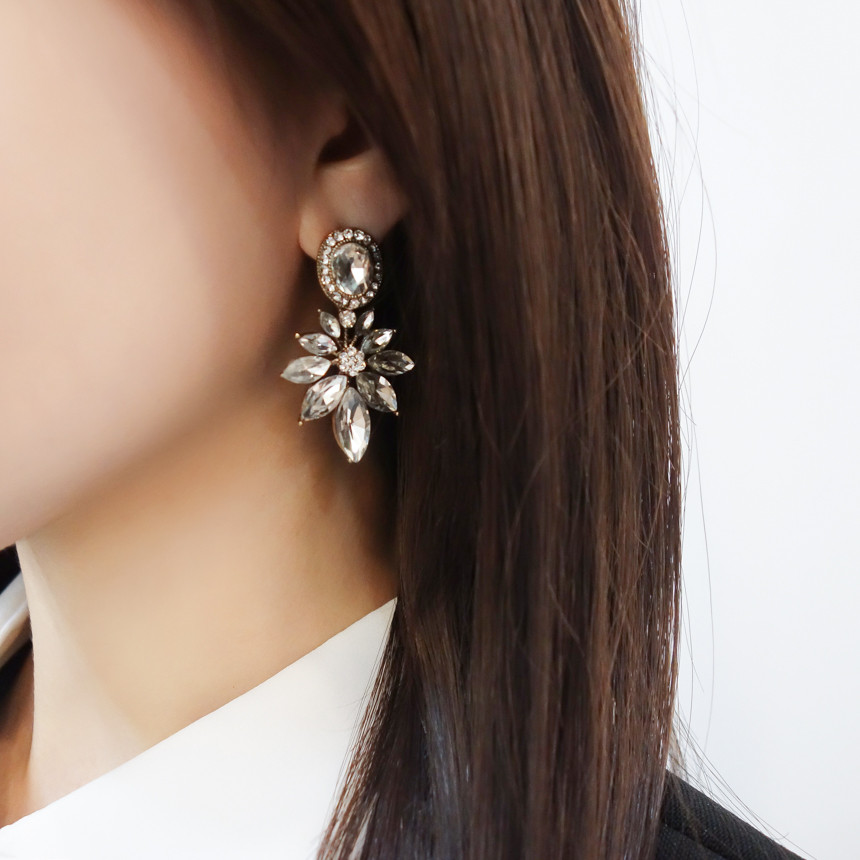 Victorian Bold Cubic Earrings Crystal Earrings Ann