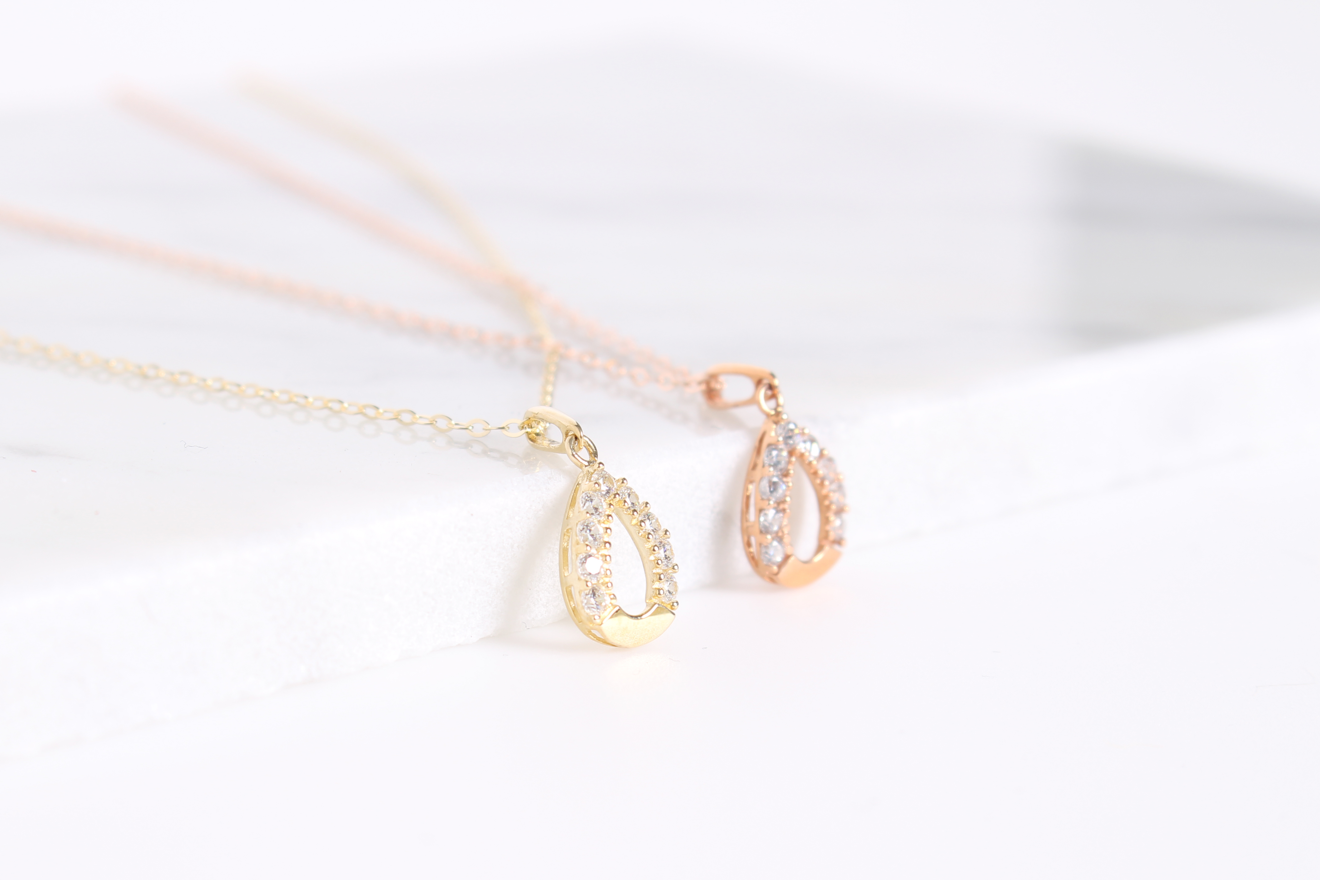 Daily 14K gold 14K gold necklace Women's Cubic 