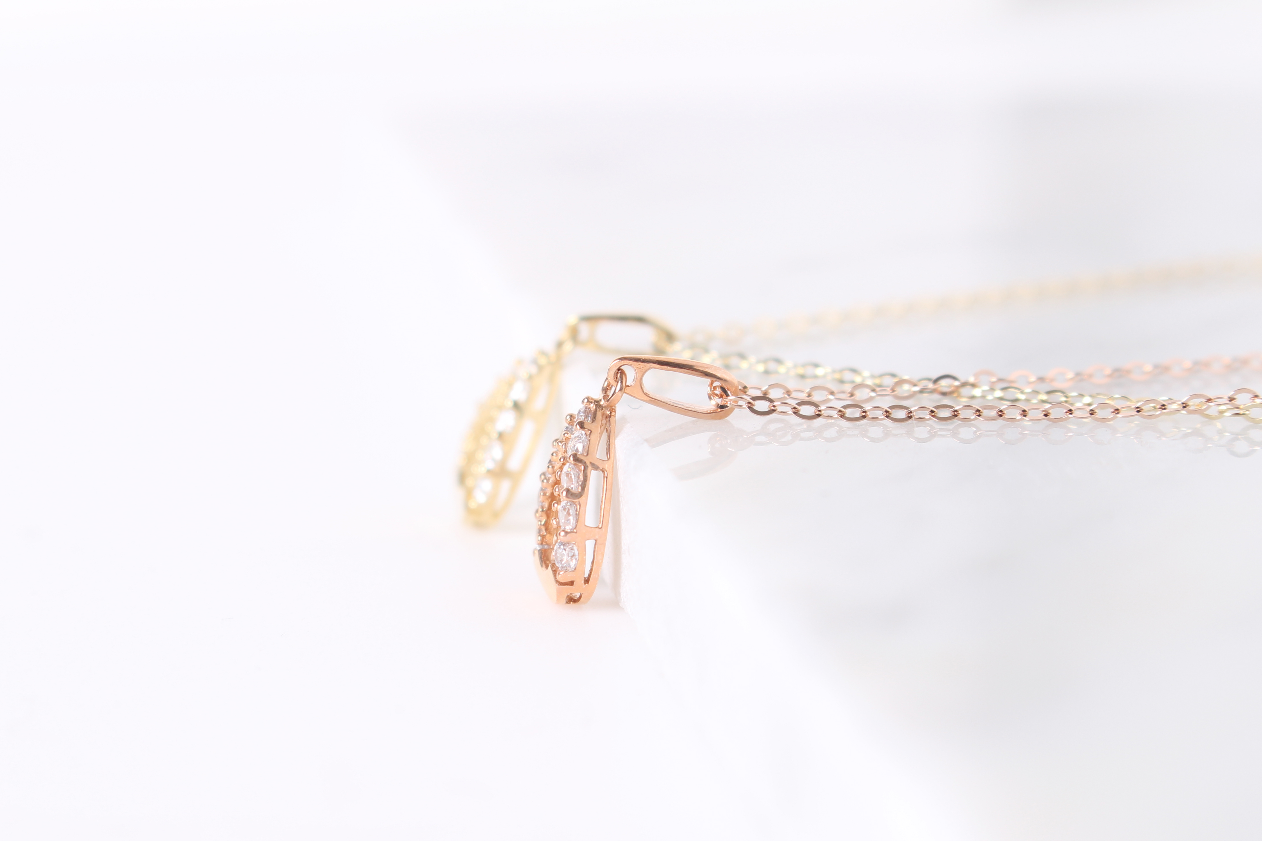 Daily 14K gold 14K gold necklace Women's Cubic 