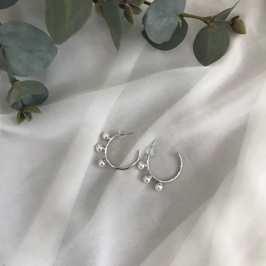 Dos Pearl Circle Earring Date Look Women's Earr