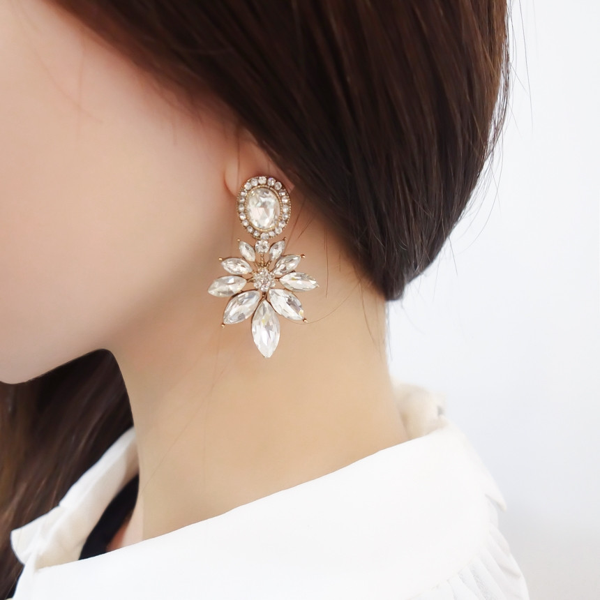 Victorian Bold Cubic Earrings Crystal Earrings Ann