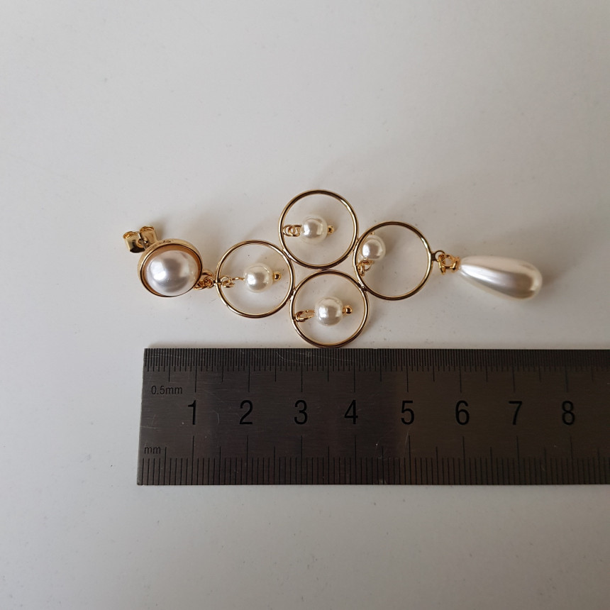 Queen Pearl Drop Earrings Classic Look Glam Sexy M