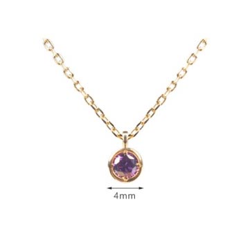 14K Amethyst Necklace Birthstone 14k 14k Shain Jew