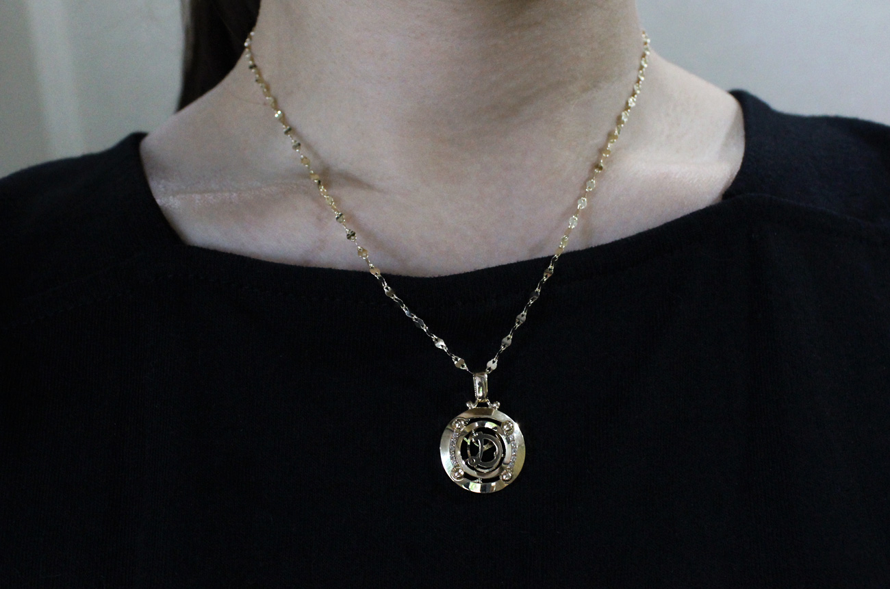 Di Comma Necklace Women 14k 14k Round 14k Cubic 14