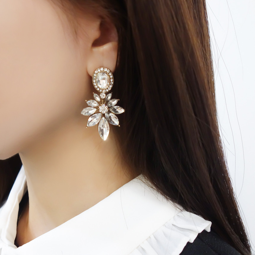 Victorian Bold Cubic Earrings Crystal Earrings Ann