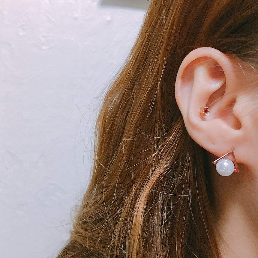 Luce Surge Trilogy Pearl Earrings LKJ1033 Women At