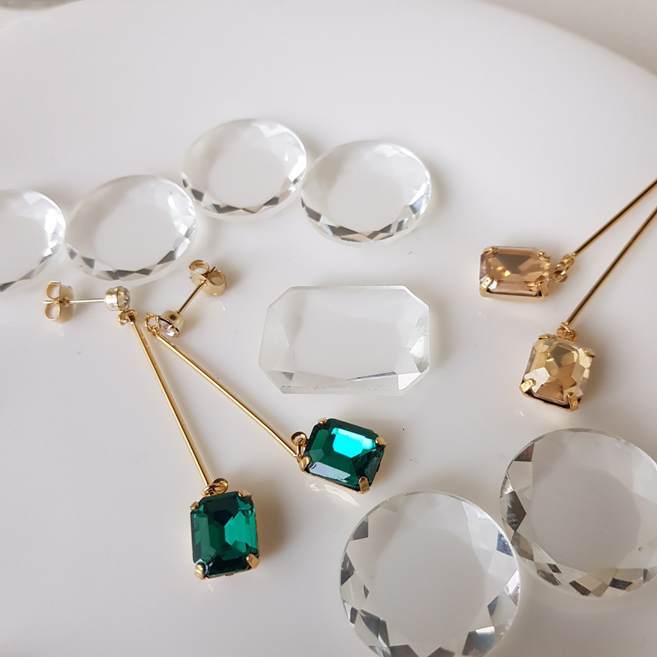 Della Long Swarovski Earrings Sikh Dodgy Style Dai