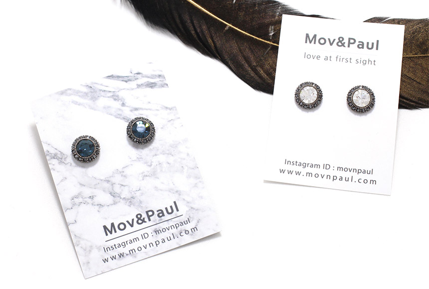 Mysterious antique collar earrings 5colors silver 