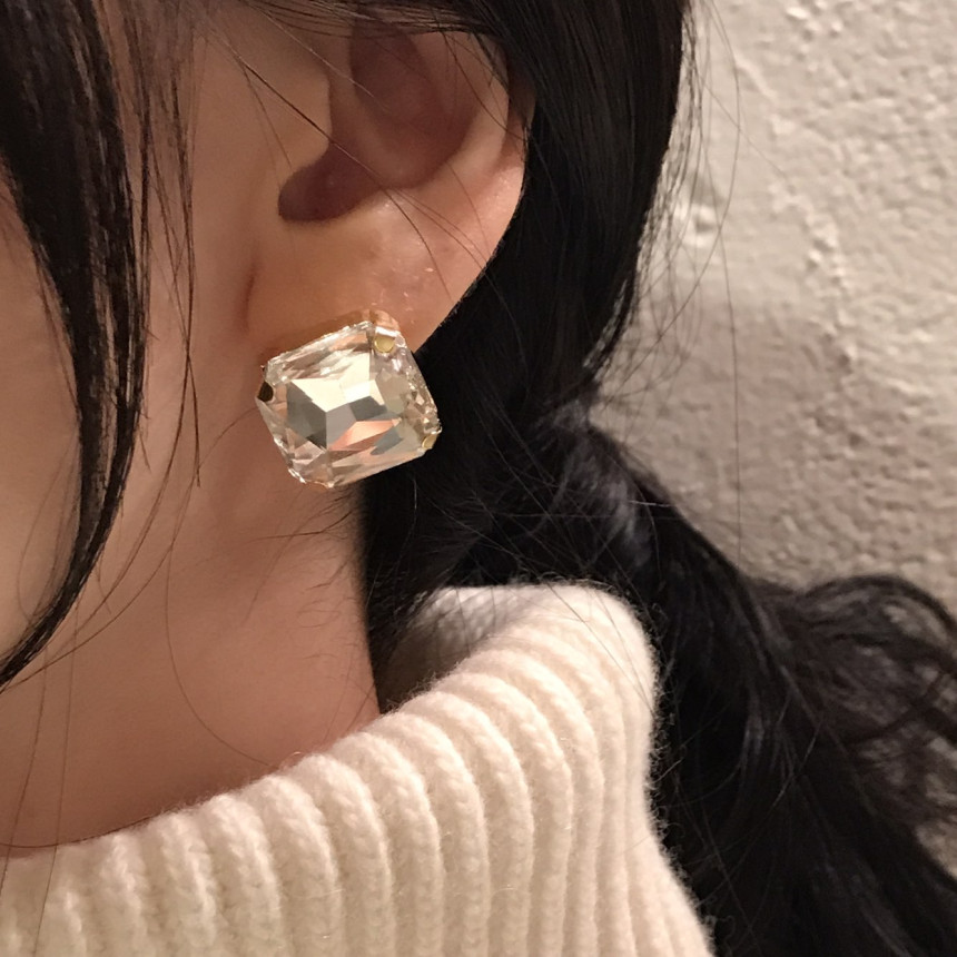 Tenbic Flower Cubic Earring Earrings Feminine Styl