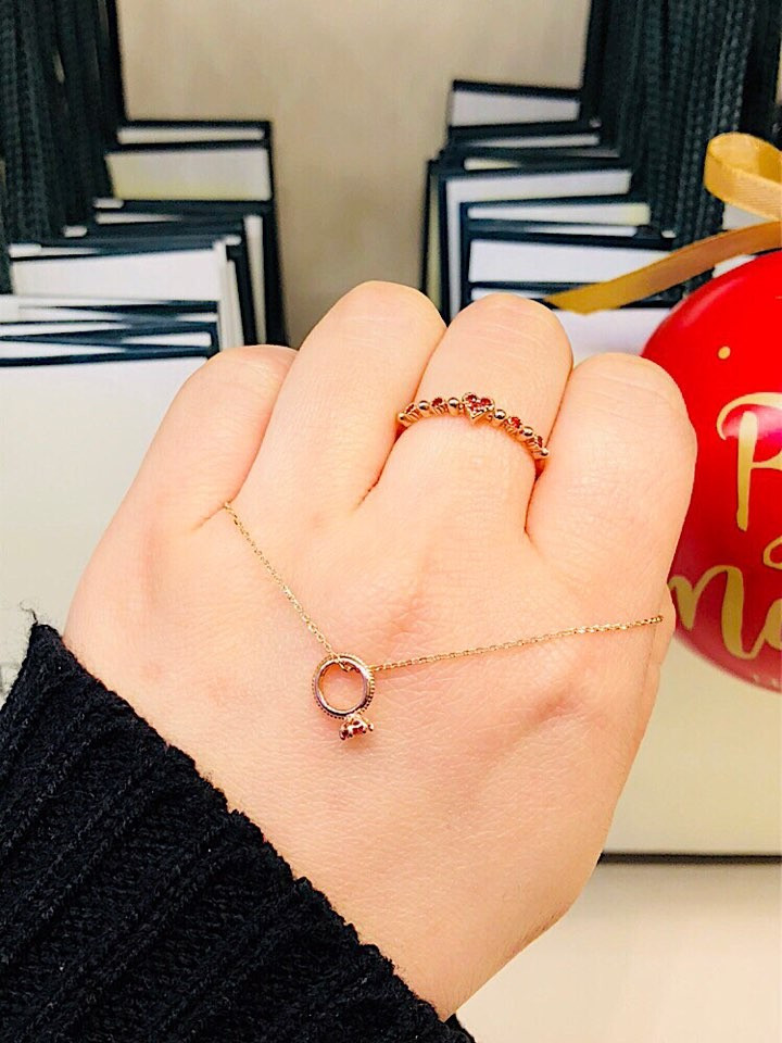 Lloyd birthstone ring necklace LNN17256G Minimal s