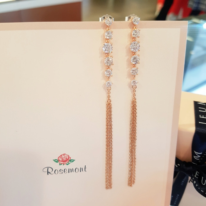 Rose Montgomery NEW BRASS bling bling tassel drop 