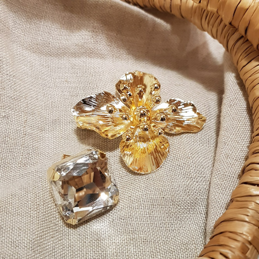 Tenbic Flower Cubic Earring Earrings Feminine Styl