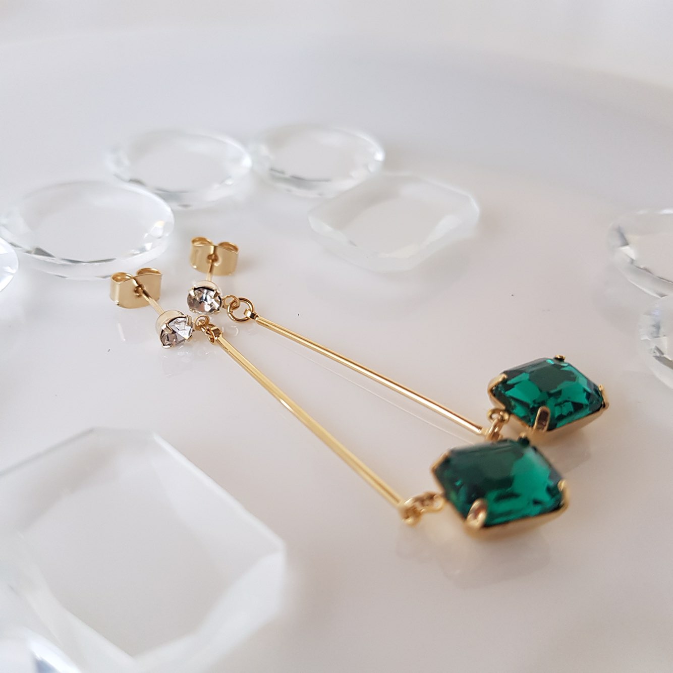 Della Long Swarovski Earrings Sikh Dodgy Style Dai