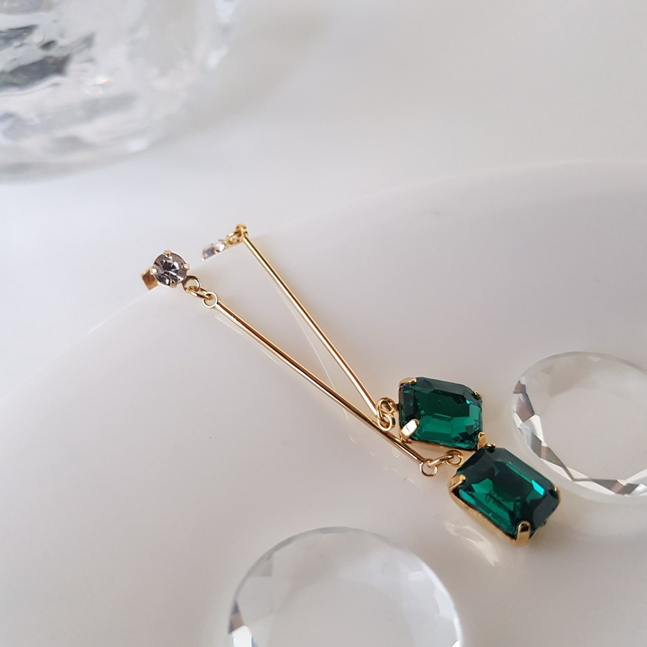 Della Long Swarovski Earrings Sikh Dodgy Style Dai