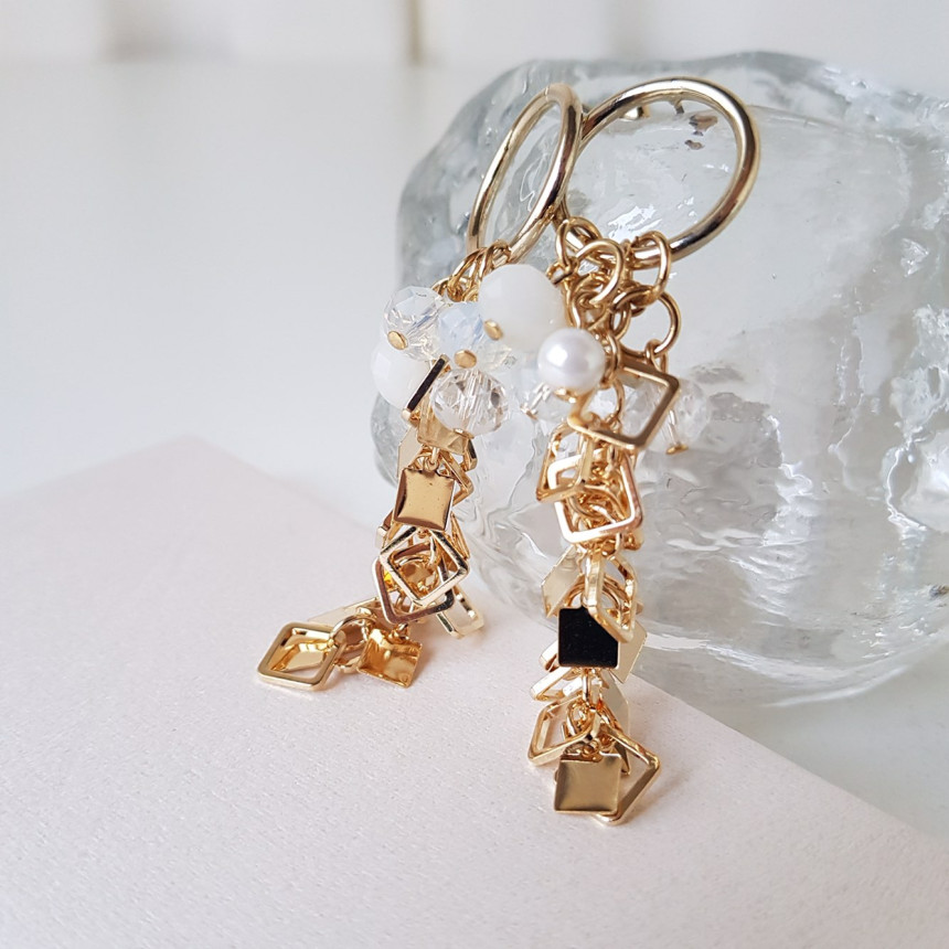 Flip Crystal Long Drop Earrings Feminine Style Unb