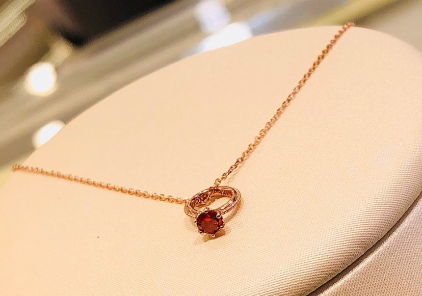 Lloyd birthstone ring necklace LNN17256G Minimal s