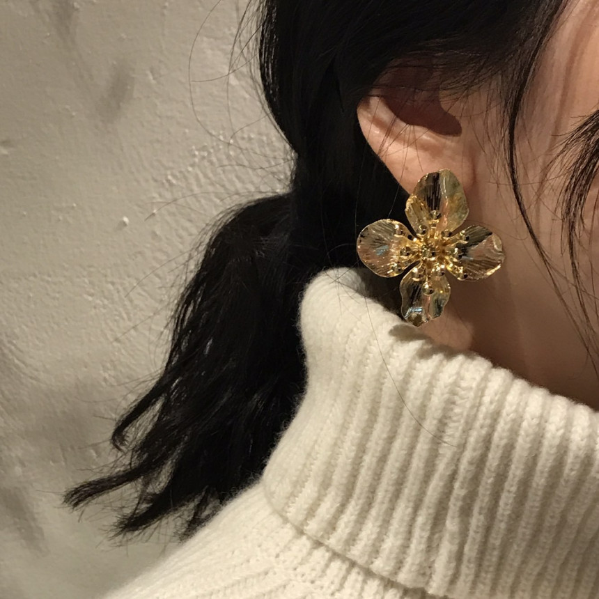 Tenbic Flower Cubic Earring Earrings Feminine Styl