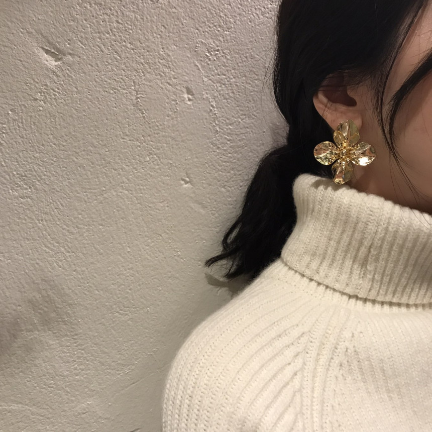 Tenbic Flower Cubic Earring Earrings Feminine Styl