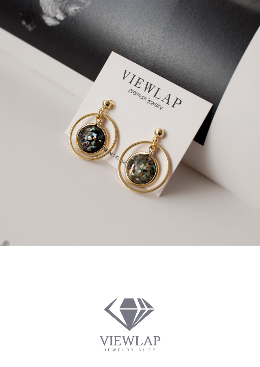 Earcrafted Earrings Rounded Layered Drop Earrings 