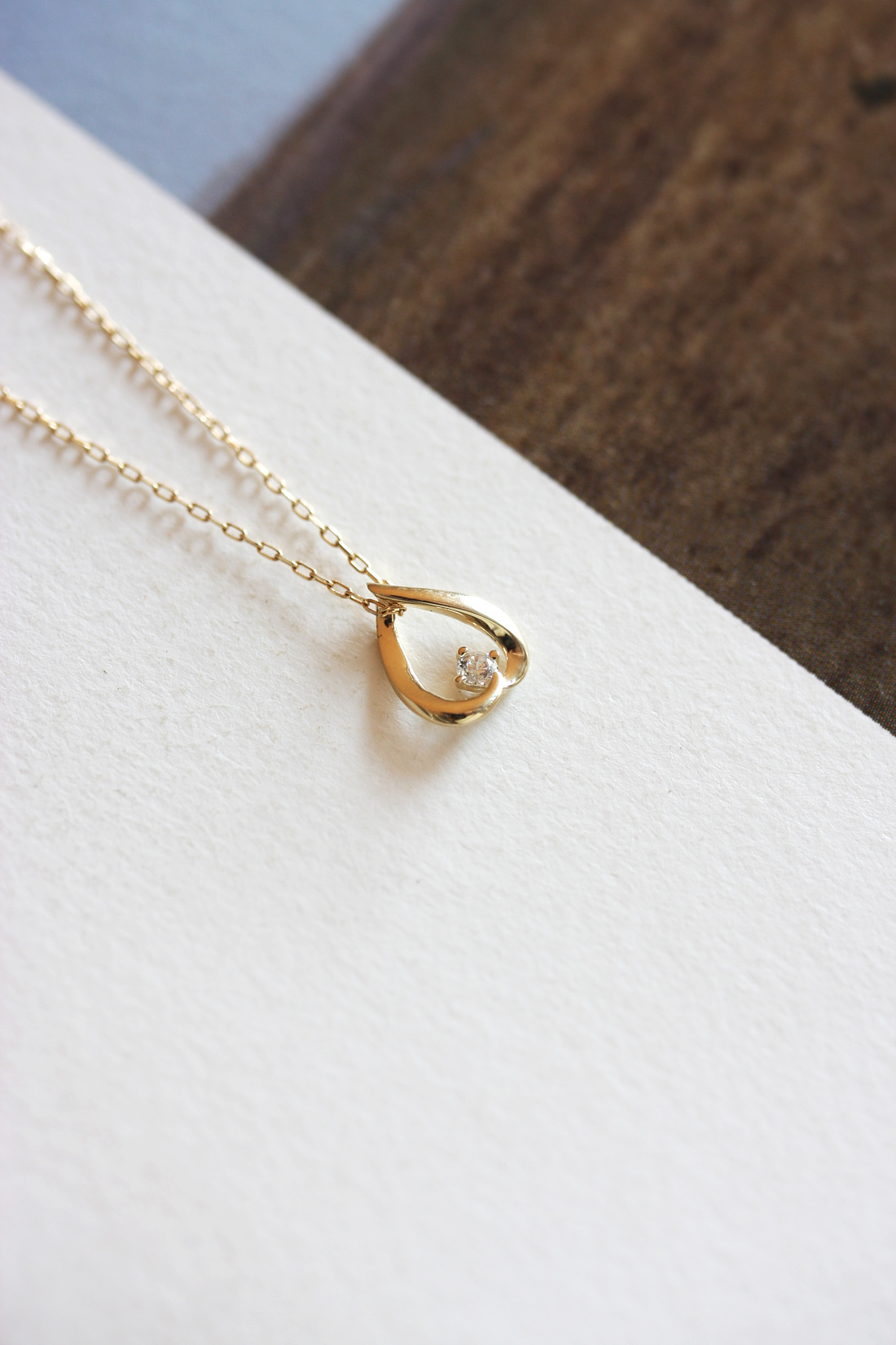 Water Drop Pendant 14k Gold Necklace Girlfriend Gi