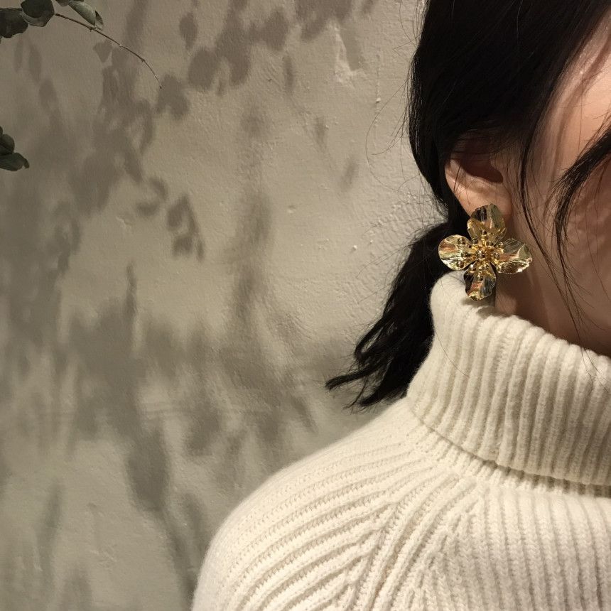 Tenbic Flower Cubic Earring Earrings Feminine Styl