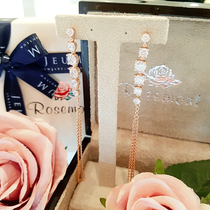 Rose Montgomery NEW BRASS bling bling tassel drop 