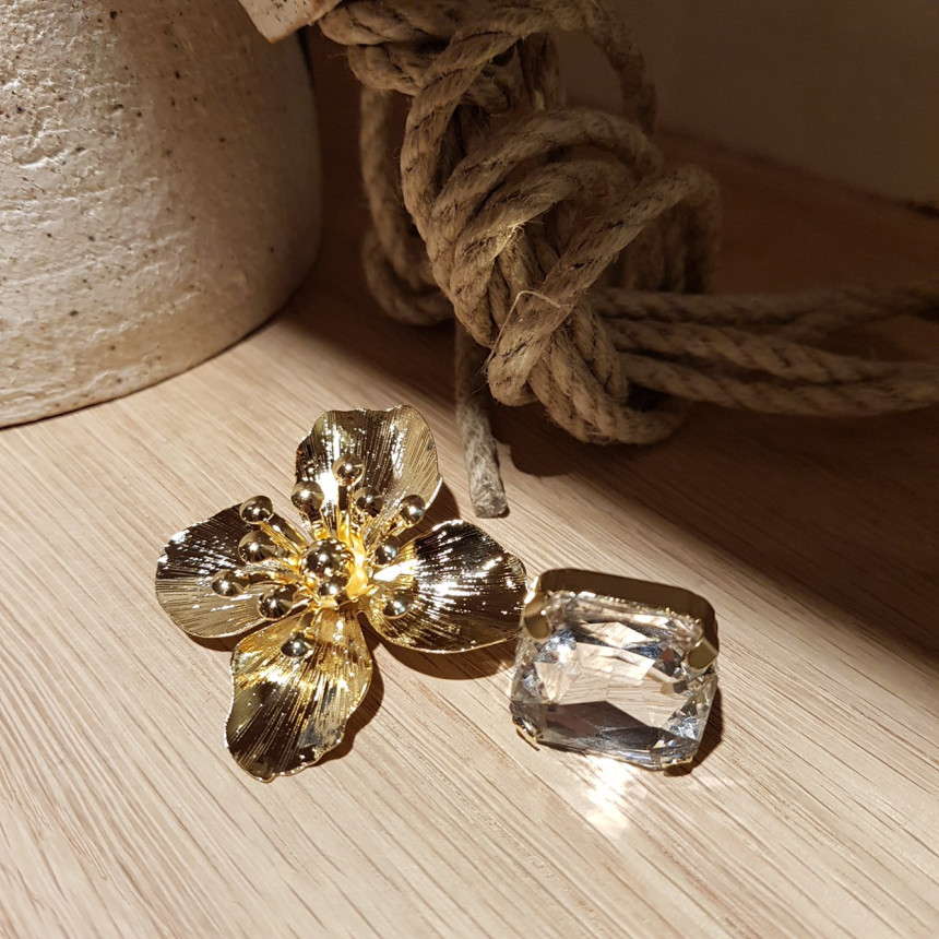 Tenbic Flower Cubic Earring Earrings Feminine Styl