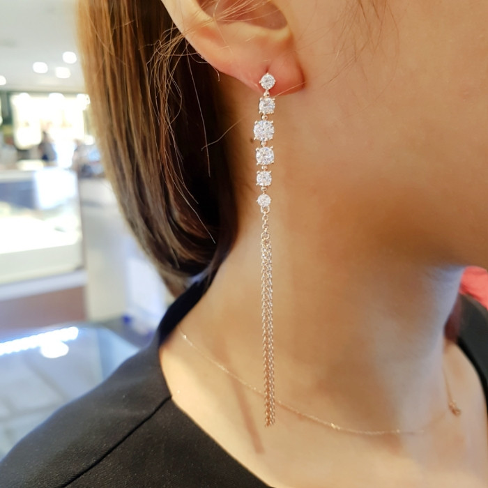 Rose Montgomery NEW BRASS bling bling tassel drop 