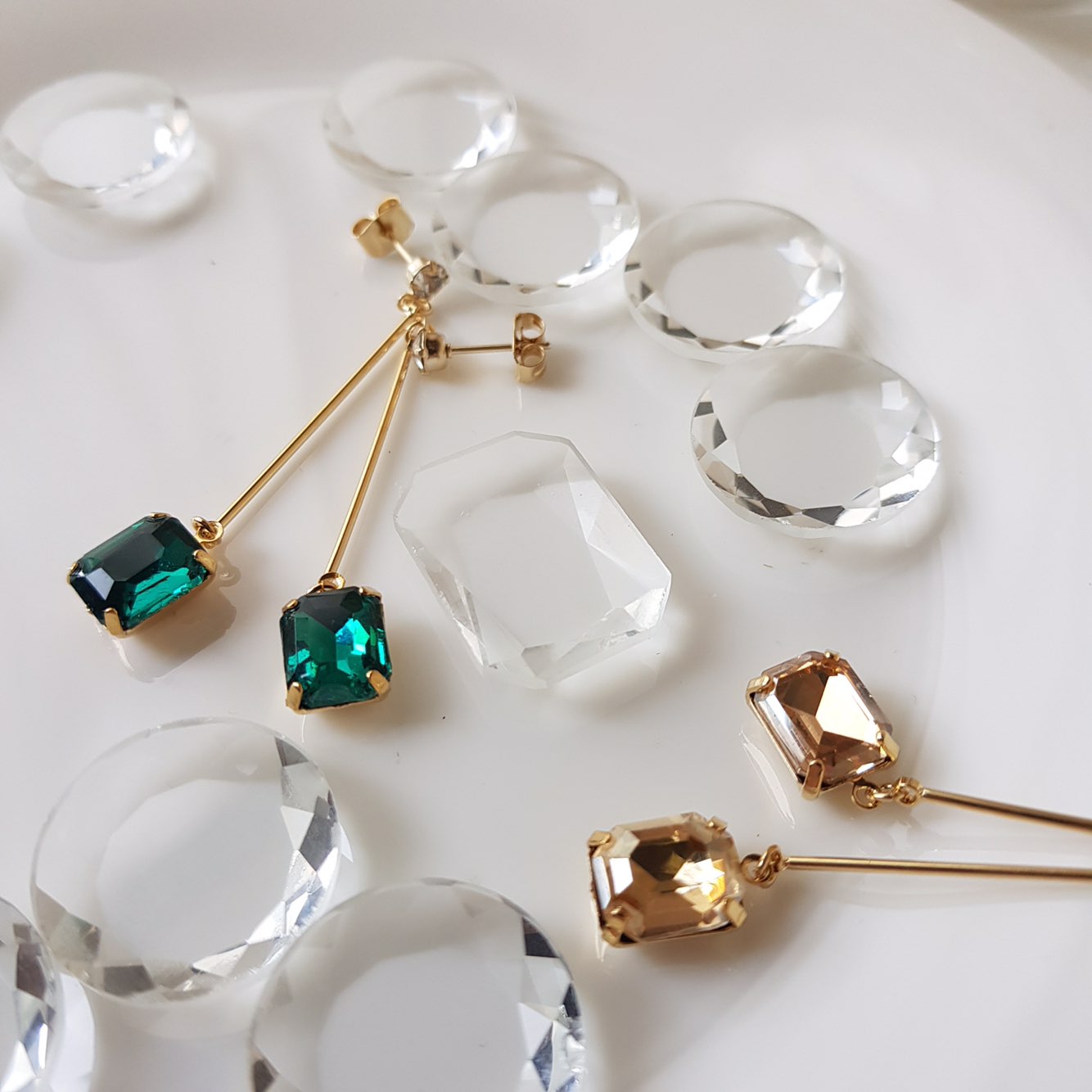 Della Long Swarovski Earrings Sikh Dodgy Style Dai