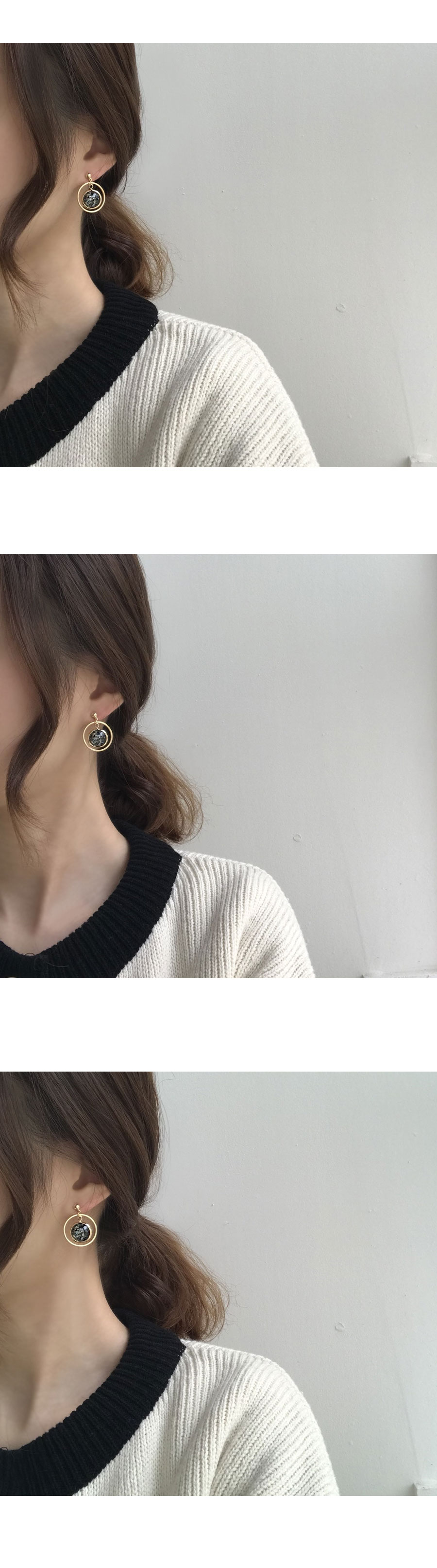 Earcrafted Earrings Rounded Layered Drop Earrings 
