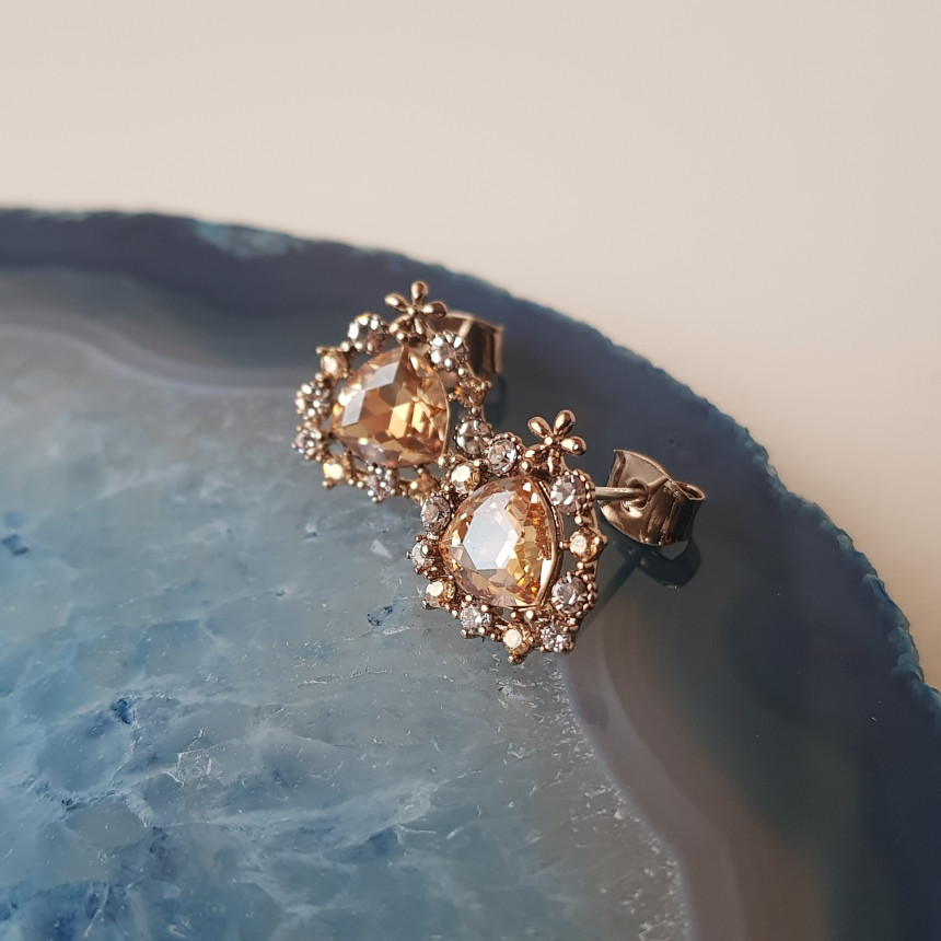 Chea Cubic Daily Earring 3color Date Look Minimal 