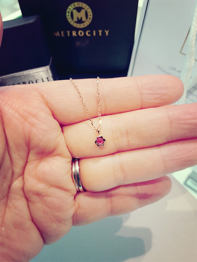 Metro City Jewelry January Birthstone Garnet Neckl